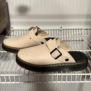 EUC Dr. Martens Beige Slip-On Clogs